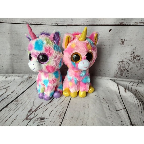 Ty Beanie Boos 6" Fantasia And Wishful The Unicorn Plush Stuffed Animal - Picture 1 of 9